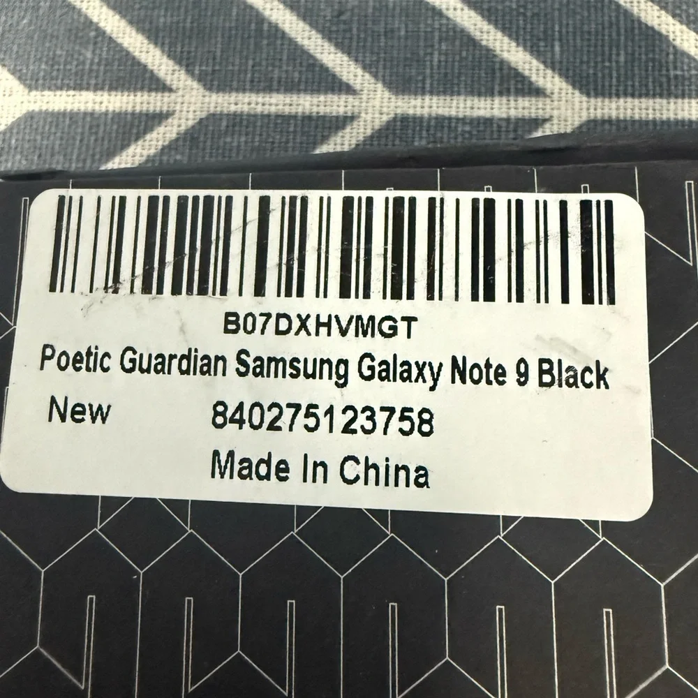 Black Phone Case Galaxy Note 9. NWT
